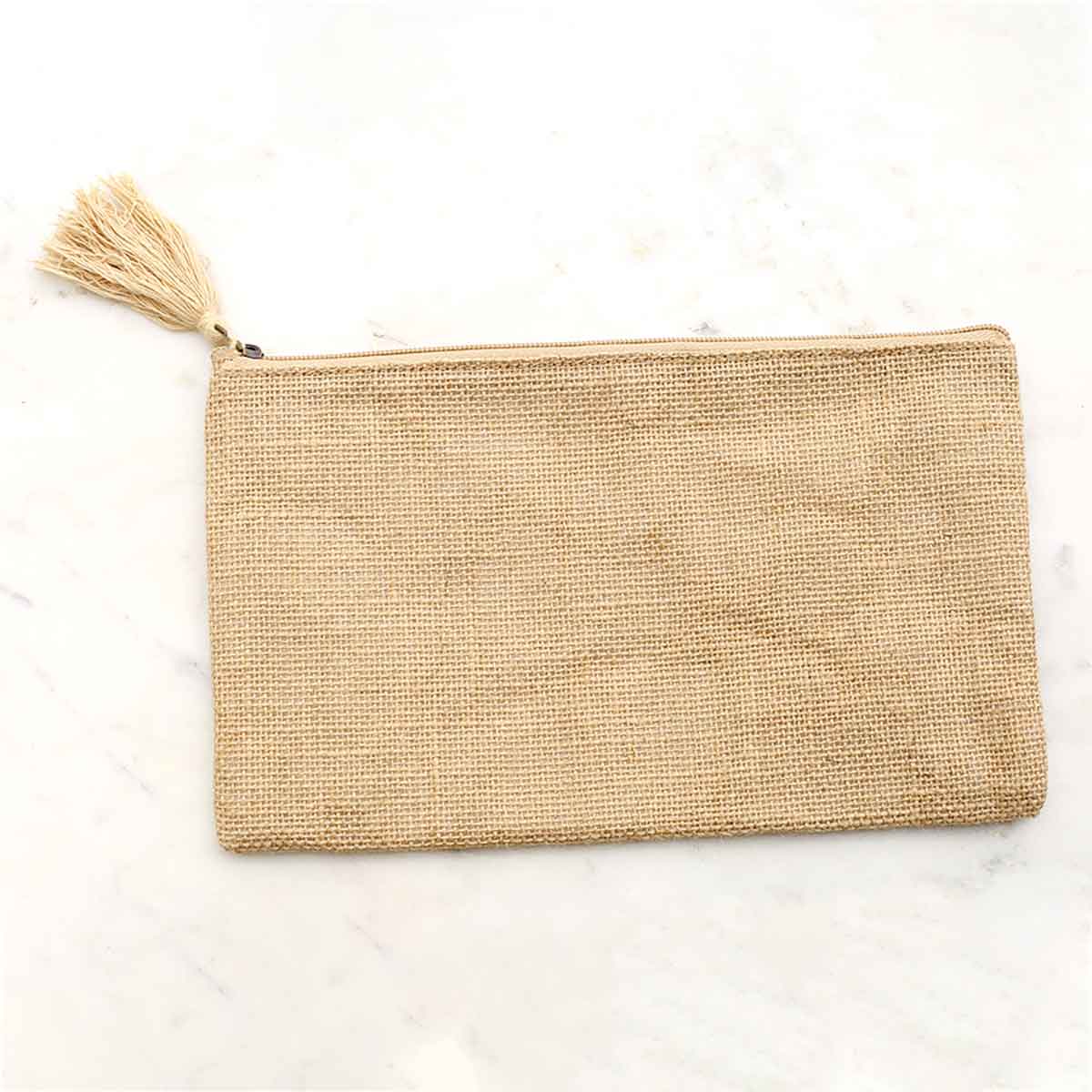 Burlap hotsell clutch purse